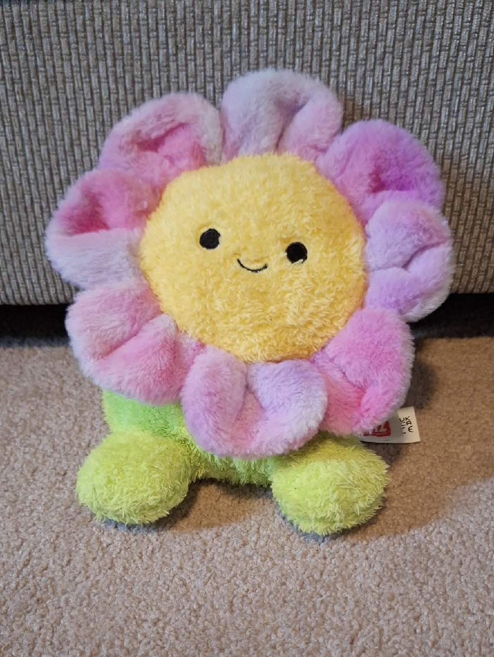 Plush Pink & Yellow Flower Stuffed Toy for Kids By Bum Bumz